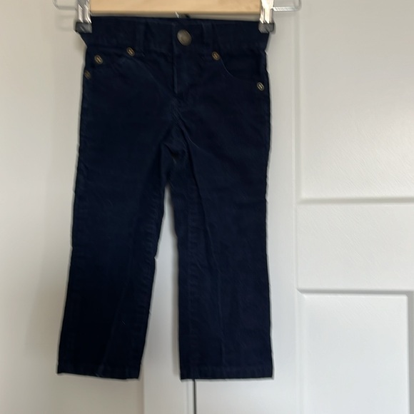 Janie And Jack Velvet Navy Blue Boy’s Pants Size 2T - Picture 1 of 5